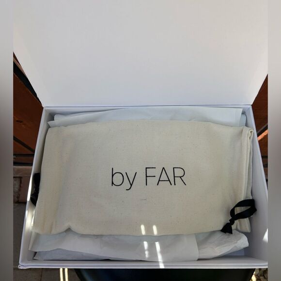 BY FAR Tanya Patent Leather Nude Mule Heel NIB - Picture 10 of 15